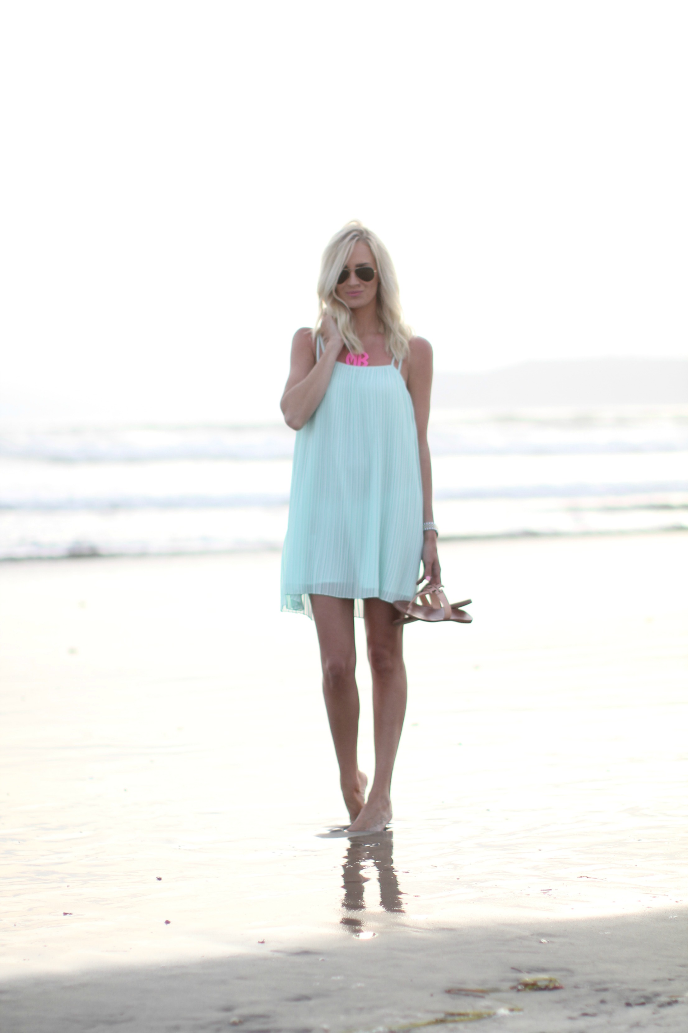 mint dress, beach dress
