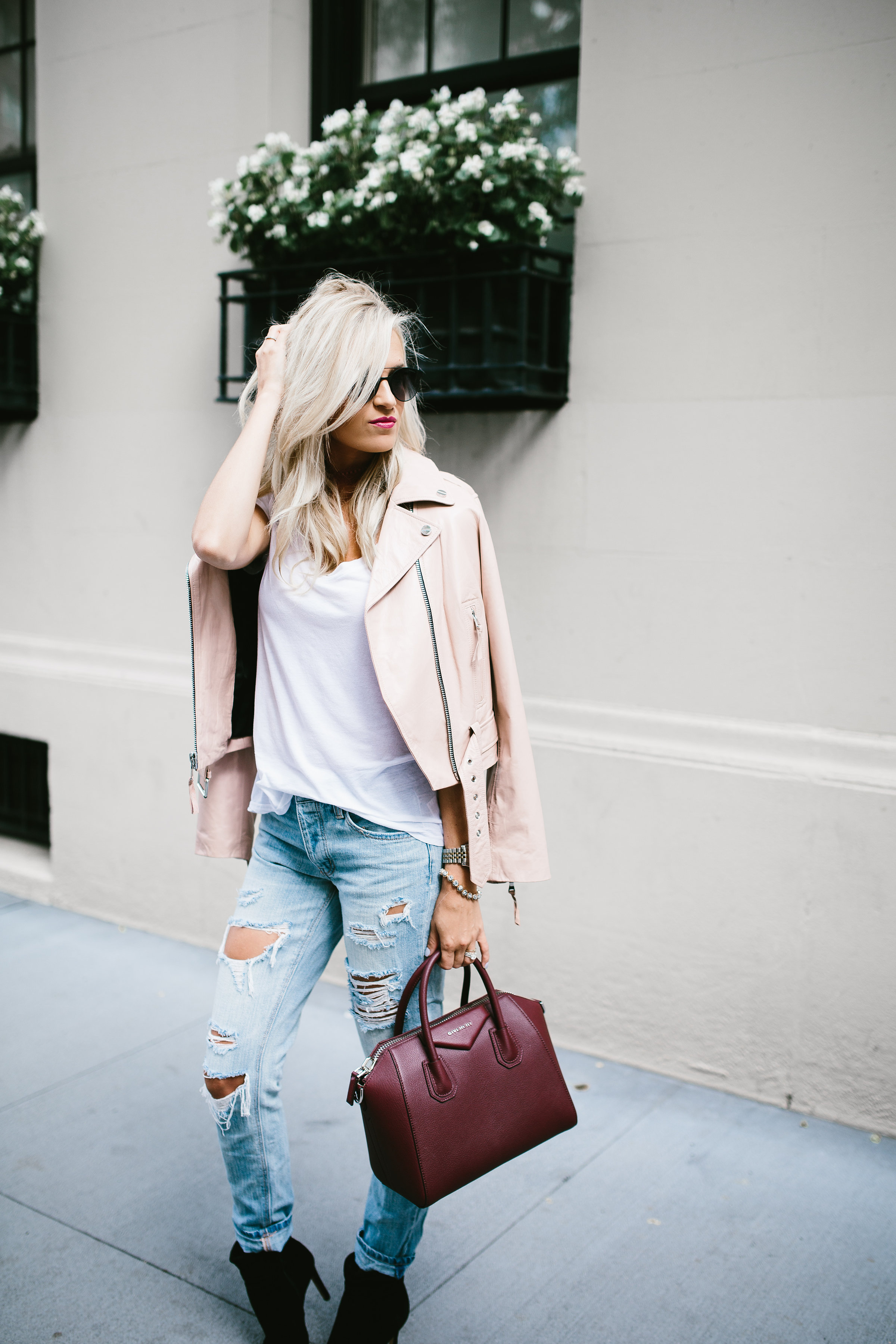 blush jacket outfit ideas