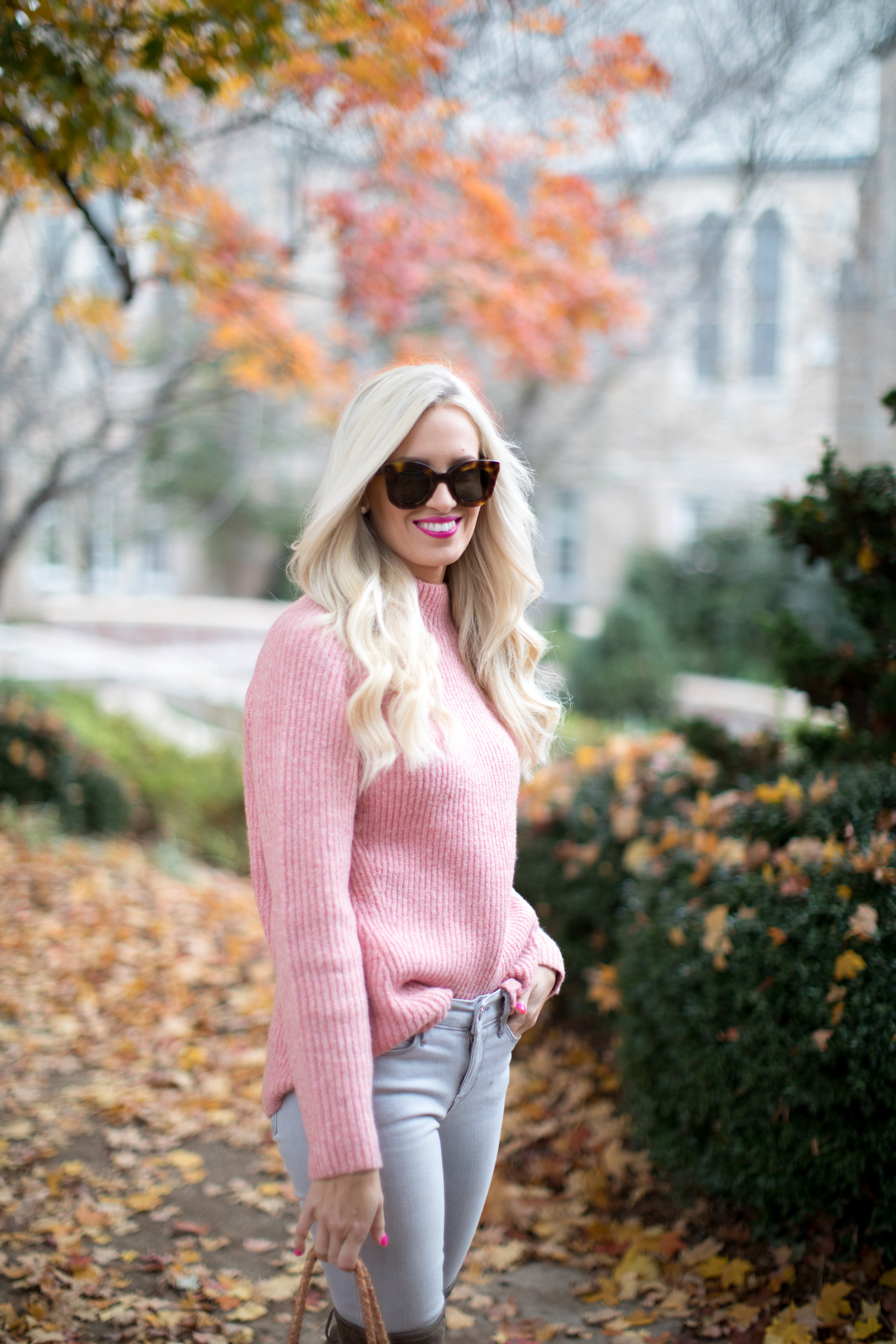 Pink Sweater + Over the Knee Boots - McKenna Bleu