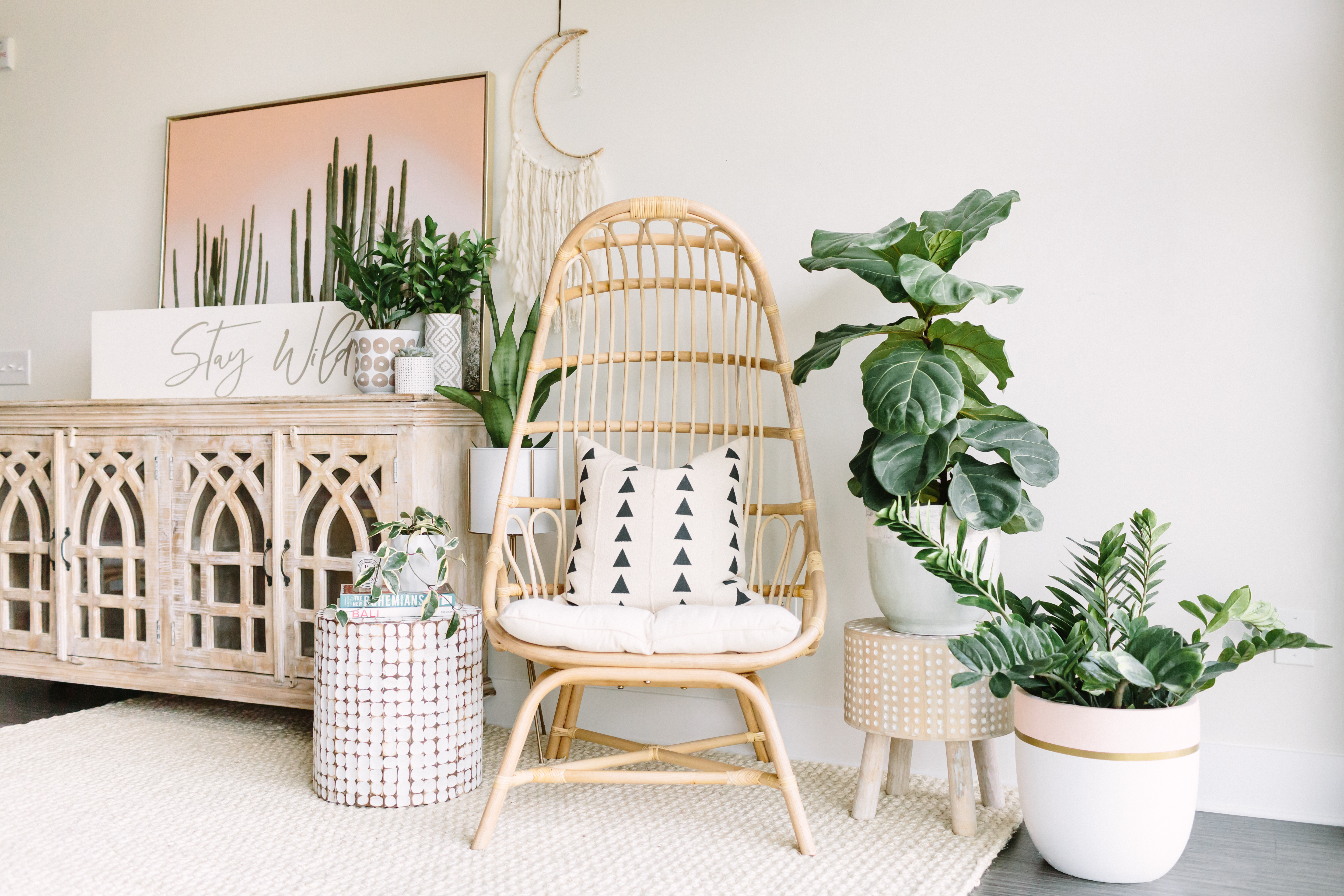 cosy armchair with footstool